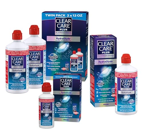 Clear Care Plus Cleaning and Disinfecting Solution with Lens Case Bundle