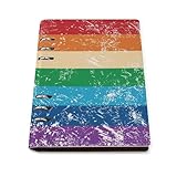 Gay Rights Flag Spiral Journal 6 Ring A5 Binder Notebook Cover Refillable Loose Leaf Round Ring Note Taking