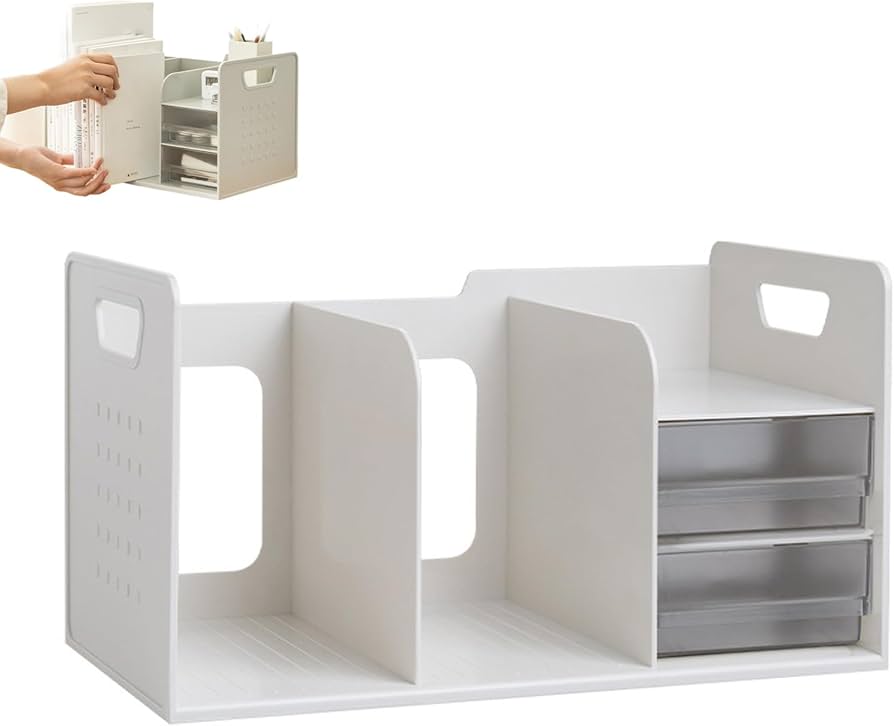 Amazon.co.jp: 卓上本棚 スリム かわいい 教科書 収納 垂直 おしゃれ