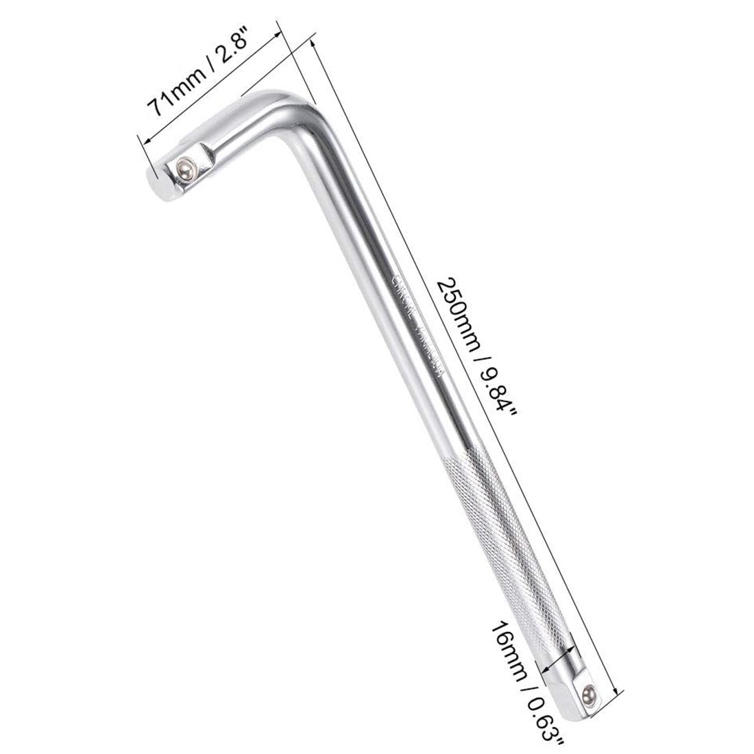 TA-VIGOR 1/2" Drive L Shape Extension Bar Wrench, 9.84 Inch Socket Breaker Bar Tool - Image 2