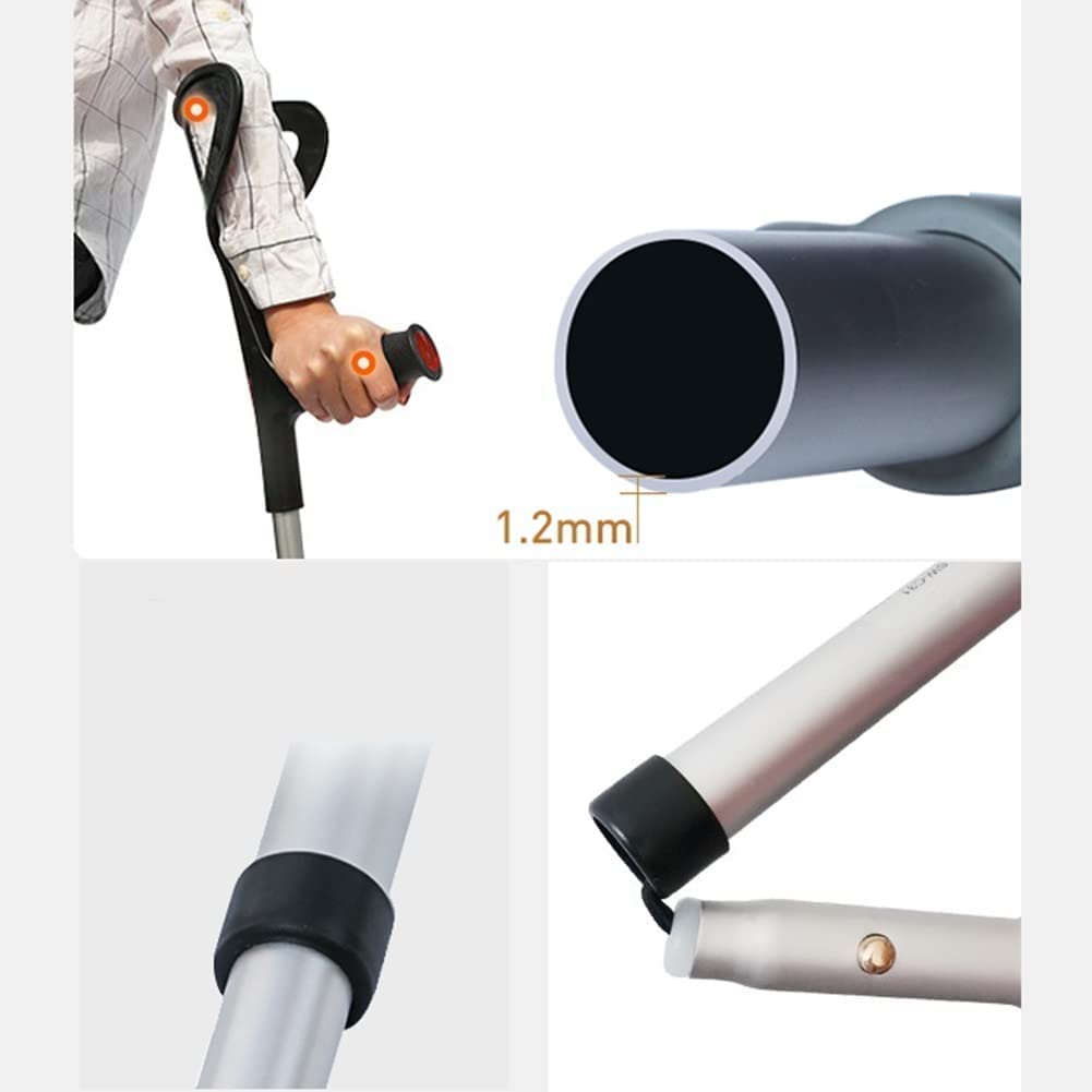 PAASHE Muletas de Aluminio, 2 Bastones Plegables para antebrazos, Altura de 55-75 Pulgadas, Bastones Ajustables para Viajar o Trabajar, bastón para Caminar