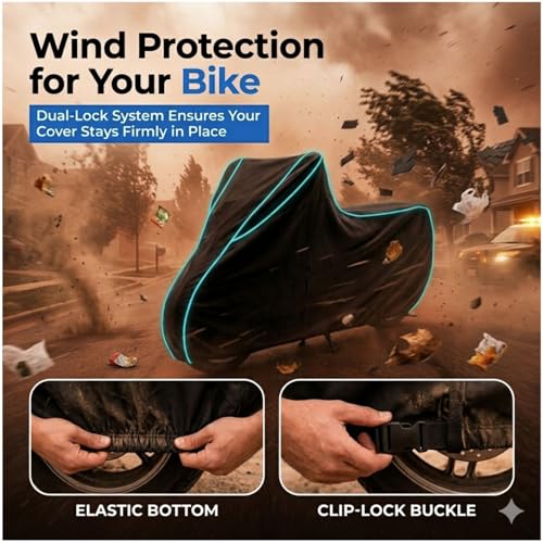Image of Premium Bike Body Cover for Interceptor 650 100% Waterproof, Dustproof & Scratch Resistant| Fully Bottom Elastic UV Resistant Heavy Duty Body Cover | All Weather Outdoor Use