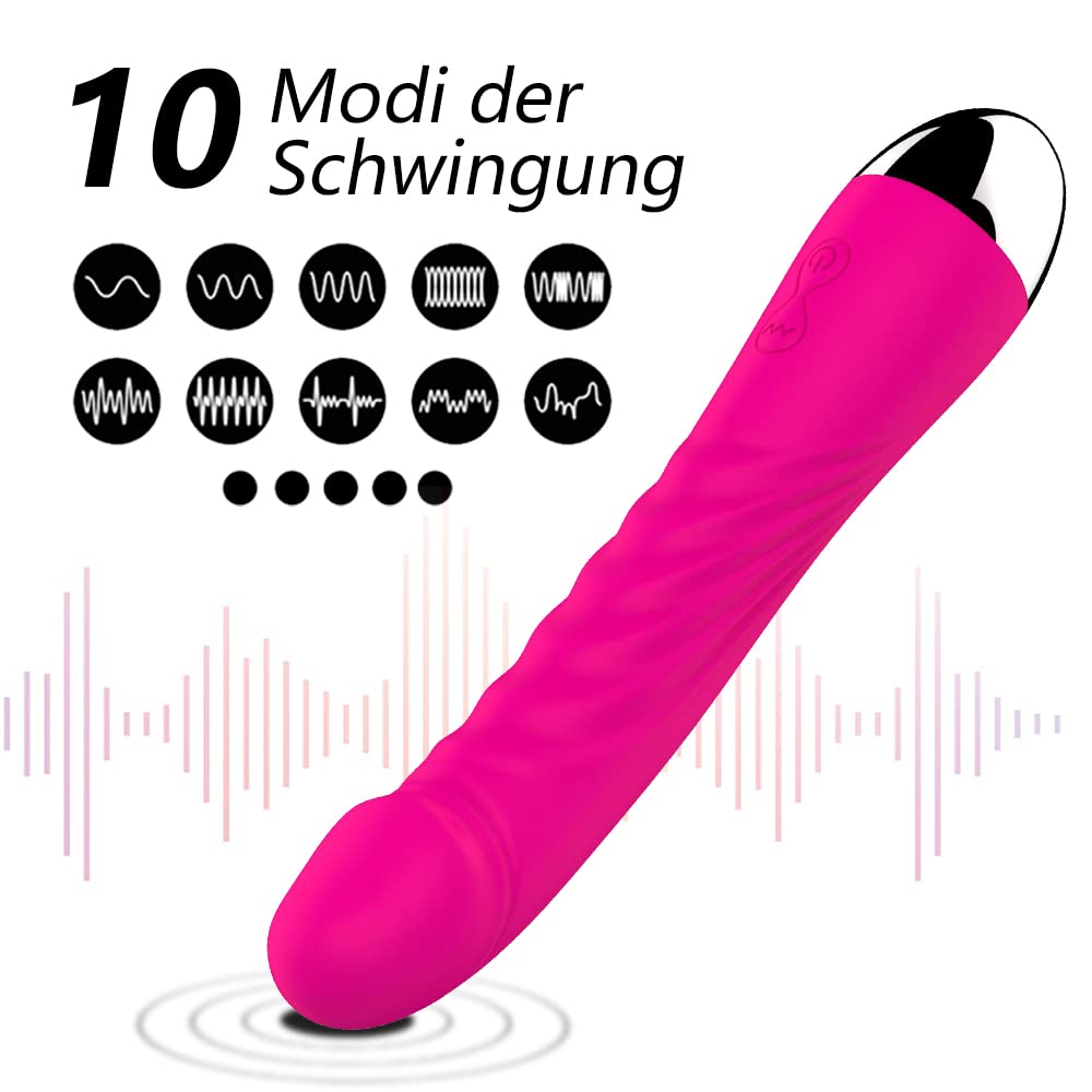 Vibratore clidoride sesso punto g, dildo realistico e vibratori anali, vibratore in silicone per 10 modalità di vibrazione, giocattoli sessuali toysper per donna pene squirting