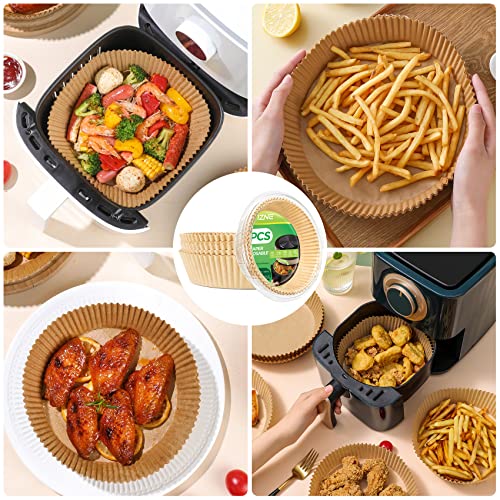 Air Fryer Paper Liners Disposable: 100Pcs Round Airfryer Oven Insert Parchment Sheets Grease And Water Proof Non Stick Basket Liners For Baking Cooking From Ctizne #TOP5