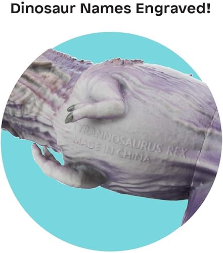 Miniatura 4 de Boley Paquete de 4 juguetes de dinosaurio auténticos jumbo, modelo Gosnell, juego educativo de dinosaurio de plástico, ideal como regalos de