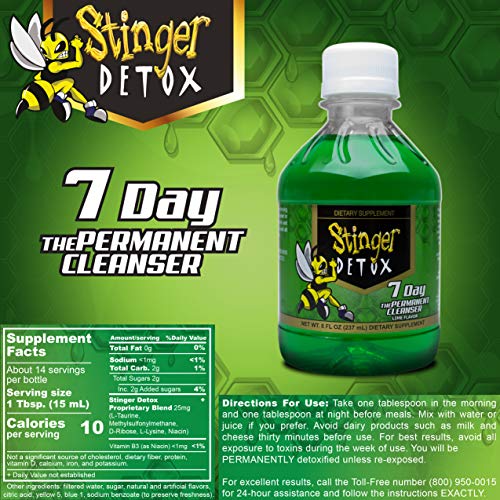 Stinger Detox 7-Day Permanent Drink – Lime Flavor – 8 FL OZ - Image 5