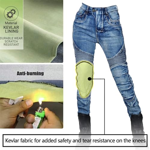 SHUOJIA Pantaloni Protettivi Moto Jeans Moto da