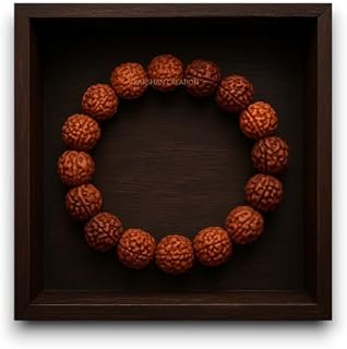 AKARSHAN CREATION Attractive Wooden Box With Natural Nepali 5 Mukhi Rudraksha Bracelet Original Certified By Lab Genuine P... Price In India