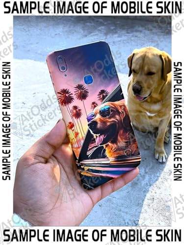 Image of AtOdds - Full Body Back Screen Guard Protector Film - Lamination Wrap Skin Sticker Compatible with Samsung Galaxy A30s | Scratchproof Matte Finish (Happy Doggo)