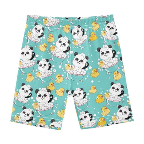 JHKKU Girls Panda Duck Shorts Cotton Cartwheel Bike Kids Biker Under Dress Dance Short Girl Clothes 10Y