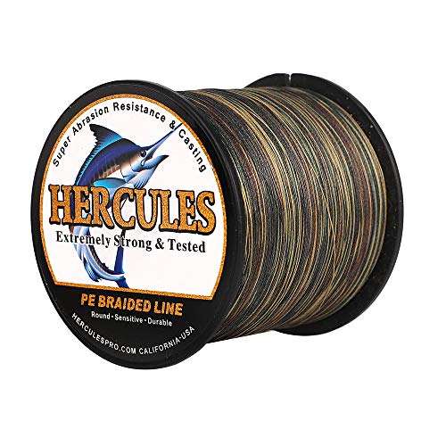 Hercules Super Cast 500M 547 Yards Braided Fishing Line 80 LB Test for Saltwater Freshwater PE Braid Fish Lines Superline 8 Strands