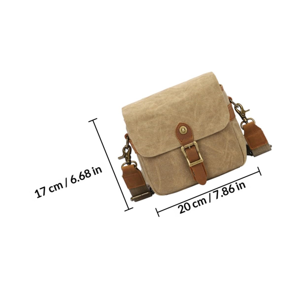 Kameratasche Portable Stoßfeste Objektivtasche aus Canvas in Khaki mit Verstellbarem Kordelzug für Outdoor Fotografie