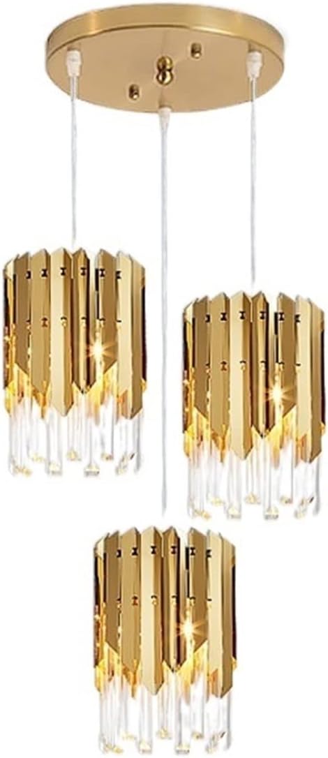 Chandelier Crystal Chandelier Modernd Crystal Small Round Chandelier Lighting for Dining Room Fixtures Kitchen Island Not Included Bulb Adjustable Clighting(/Not Include Bulbs/Dia40Cm H32Cm