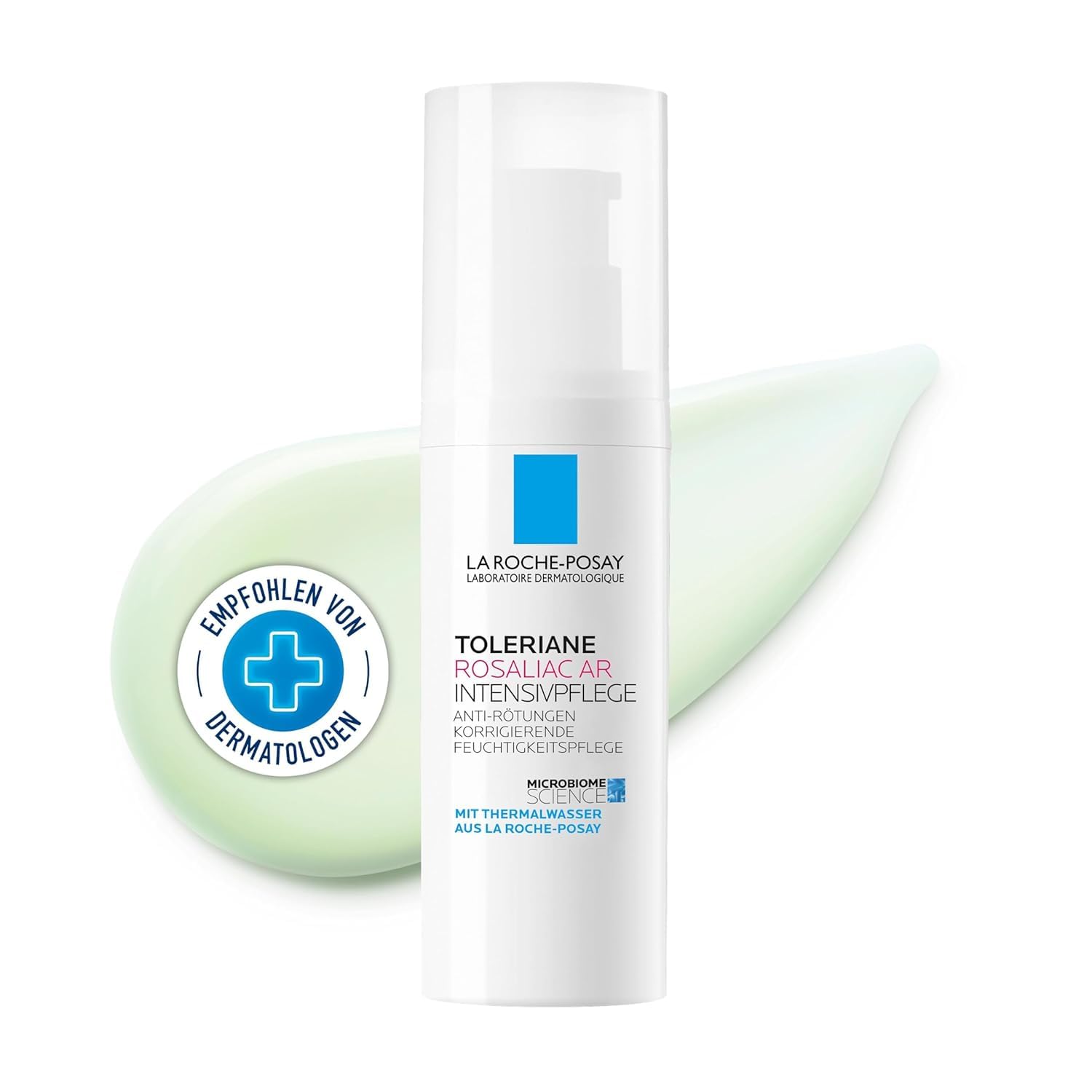 La Roche Posay Toleriane Rosaliac AR Intensivpflege, Gesichtspflege für zu Rötungen und Rosazea neigende Haut, Feuchtigkeitscreme mit ausgleichendem Grünton, Kaschierende Intensivpflege, 40ml