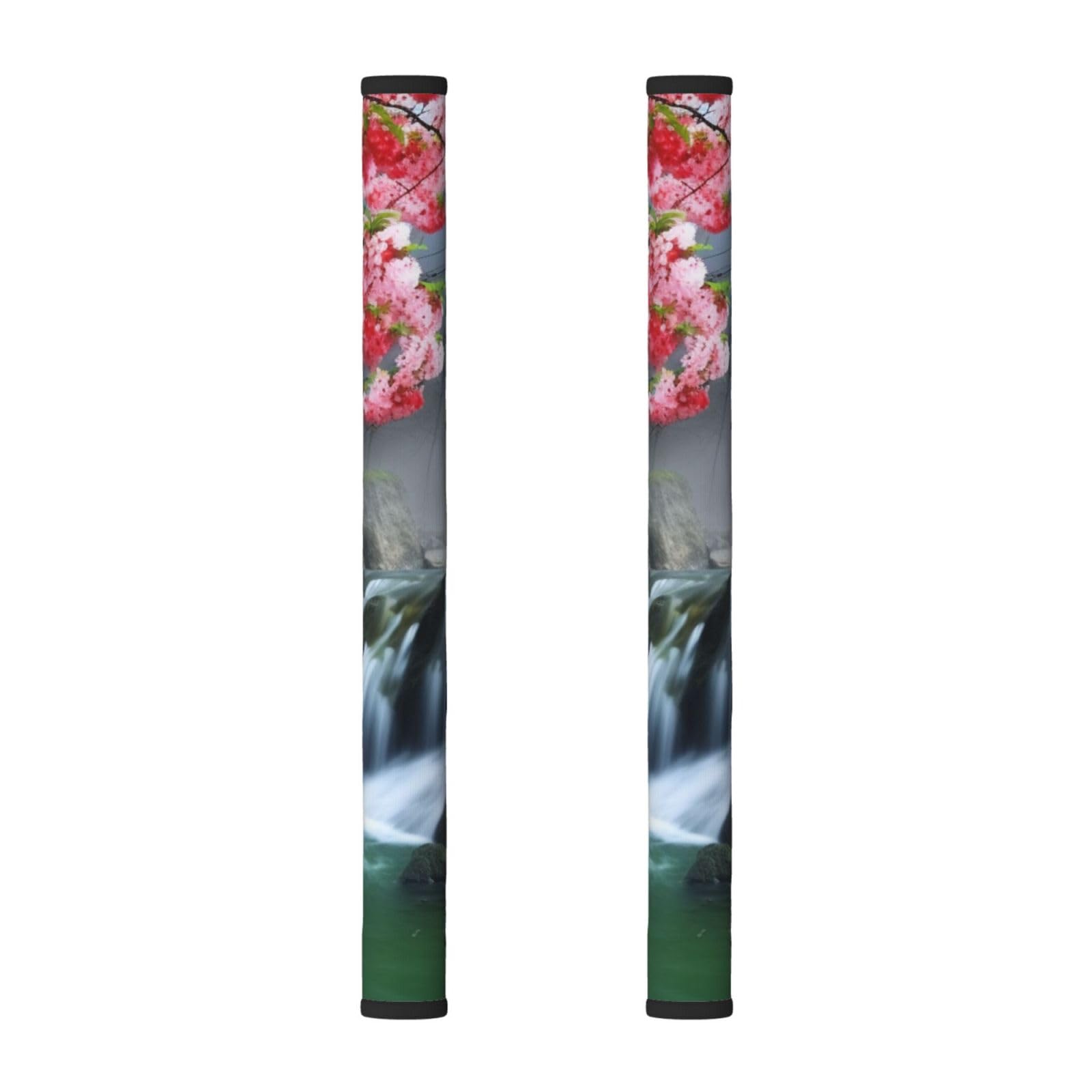 VGFJHNDF Refrigerator Door Handle Covers 2-Pack, Waterfall Red Flower Cherry Printed Protect and Decorate for Fridge Ovens Dishwashers