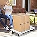 Goplus Folding Aluminum Platform Cart, 770 Lbs Moving Platform Truck Hand Cart with 360 Degree Swivel Wheels and Non-Slip Platform Surface, Flatbed Push Cart Dolly