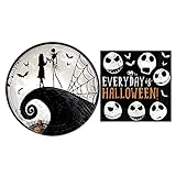 Nightmare Before Christmas Paper Plate and Napkin Party Bundle of 16 Plates and 16 Napkins