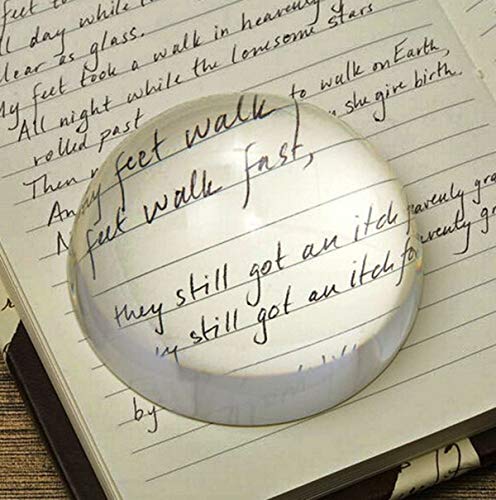 Guoshuche 100Mm Large Magnifying Glass Dome Paperweight Crystal Hemisphere Magnifier Reading Aid #TOP3