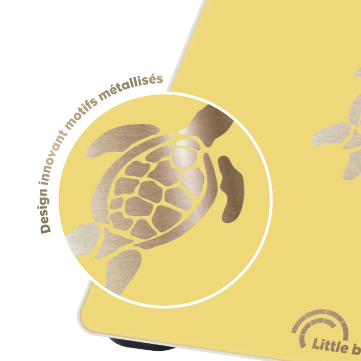 PESE PERSONNE VERRE USB-R TORTUES SABLE 180 KG/100G LITTLE BALANCE - 8731
