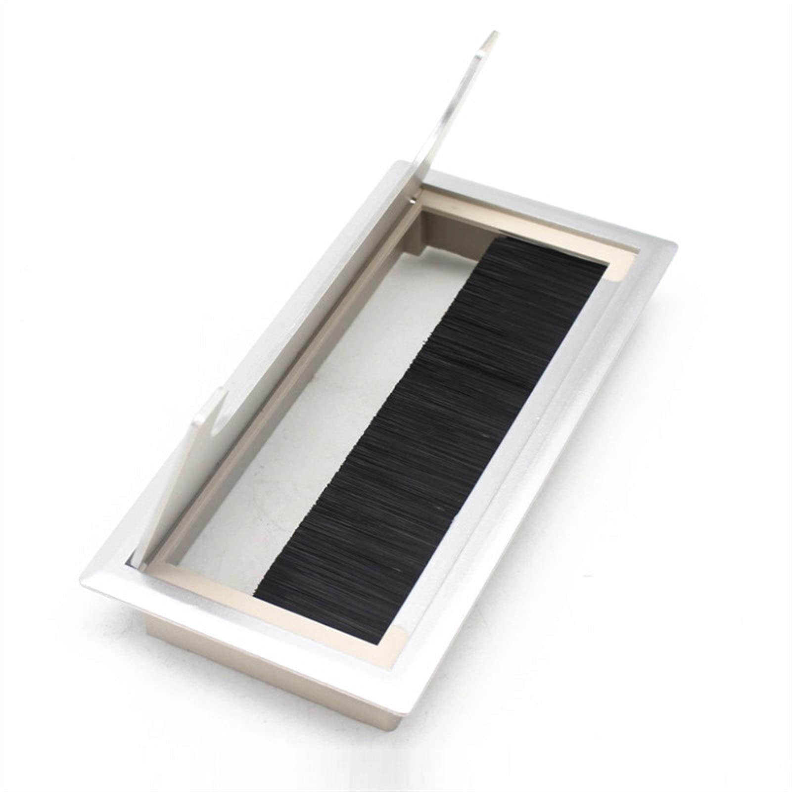 przelotka na biurko Dwupak przelotki kablowej na biurko z tworzywa sztucznego Zaślepka otwór przewód 16x8 cm Prostokątny stół do zarządzania kablami