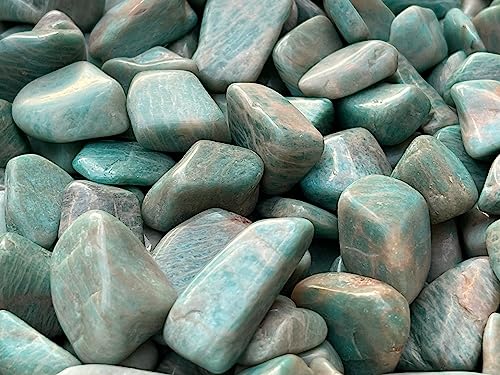 Image of 1 /2 lb Polished Amazonite Tumbled Stones - Natural Gemstone, Healing Crystals (Amazonite)