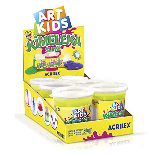 Kimeleka 180g, Acrilex 058200504, Amarelo Limão, Pacote de 6