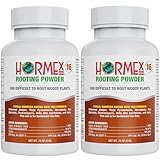 Hormex Rooting Hormone Powder #16 (1.60% IBA) for Difficult Hardwood Plants & Trees - Maximum Strength Root Stimulator, Growth Hormone & Root Booster for Woody Cuttings, Cloning & Propagation (2 Pack)