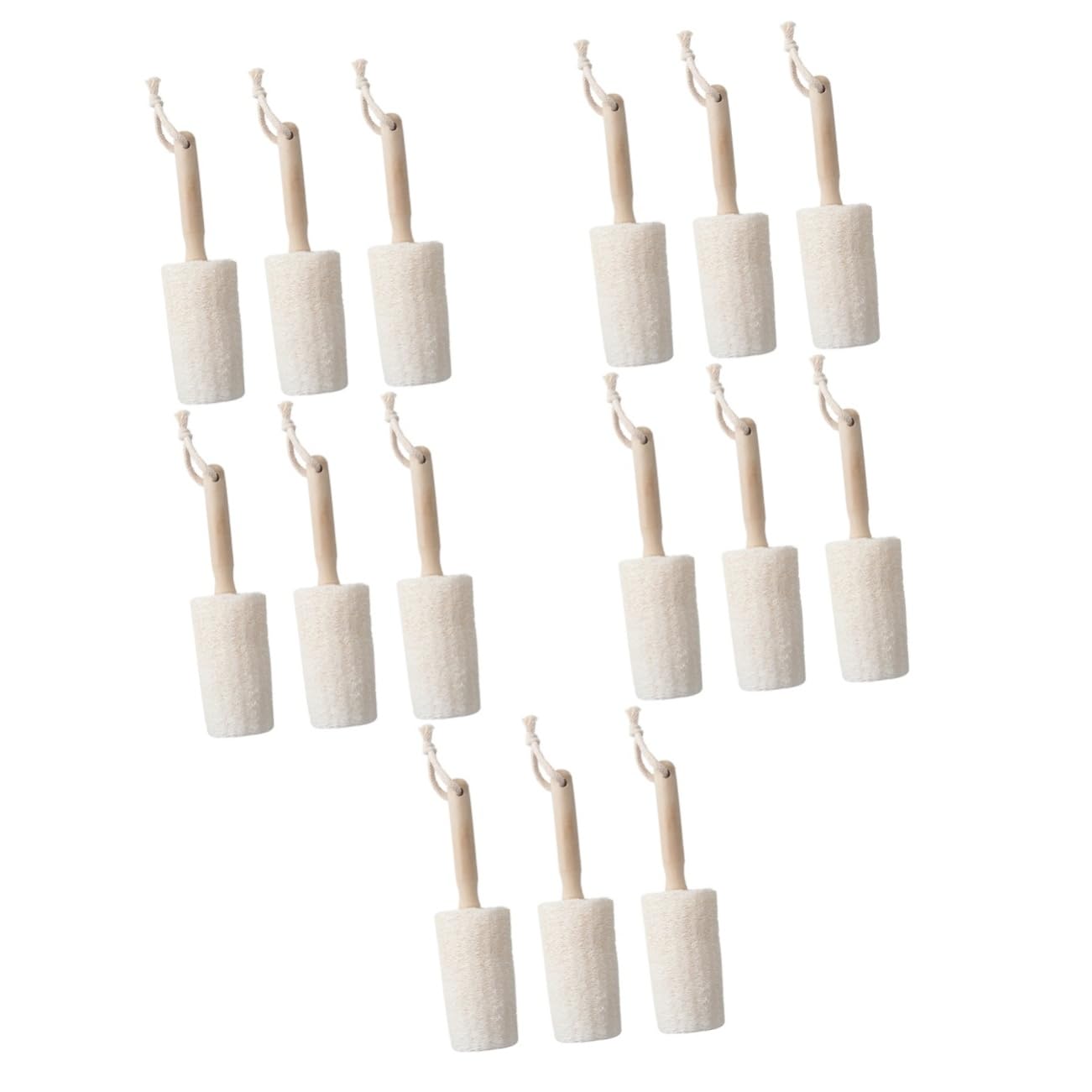 IMIKEYA 5 Ensembles Brosse De Nettoyage en Luffa Brosse À Vaisselle Nettoyeur De Bouteille d'eau Gourde Hydro Balayette Brosse pour Le Nettoyage Goupillon De Cuisine en Bois 3 Pièces * 5