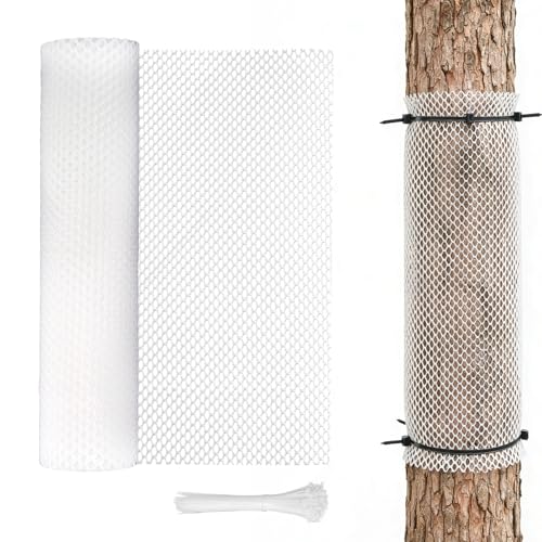 Rollo de red para gallinero | Red para plantas de 40 cm x 3 m – Barrera para jardín y animales con 50 bridas, protección para conejos, aves de corral, balcón, patio y patio
