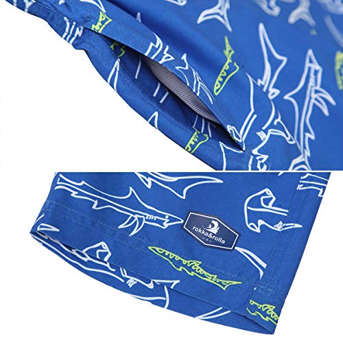 Rokka&Rolla Boys' Swim Trunks Upf 50+ Quick Dry Bathing Suit Swimwear Beach Shorts With Mesh Lining #TOP4