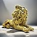 10 Inch Lion Statue Figurine Sculpture Resin Collectible Gifts for Lion Lover Office Home Decor Desk Accessories Decoration Garden Figurines Outdoor Decor Gold