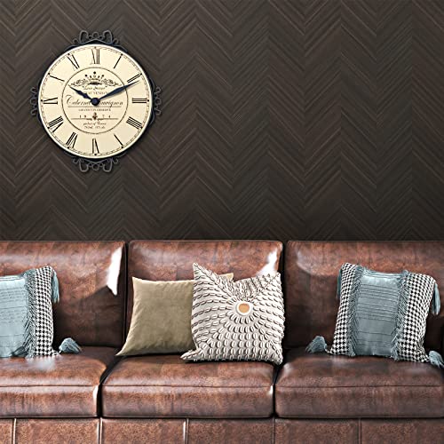Papier peint autocollant chevrons marron 61x300 cm Wallercity - 7