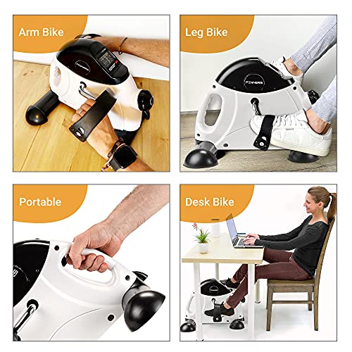 PINNERS Statische pedalen voor training, mini-statica, hometrainer, pedalen voor senioren, pedalen voor ouderen, pedalen voor ouderen, pedalen - Afbeelding 3