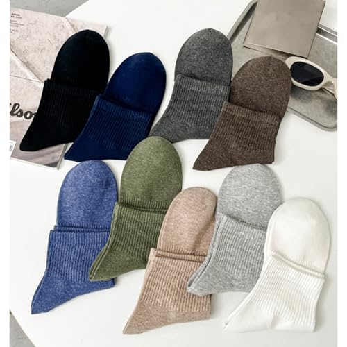 Yizelli Men's Mid Crew Socks for Spring Summer 3 Pairs Cotton Mid Calf Sports Socks4