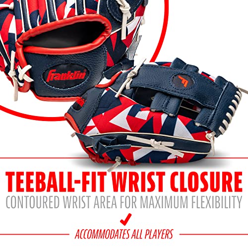 Image of Franklin Sports Kids Baseball Gloves - RTP Youth Teeball Glove + Ball Set - Boys + Girls Teeball Mitt Set - Kids + Toddlers - 9.5 inch