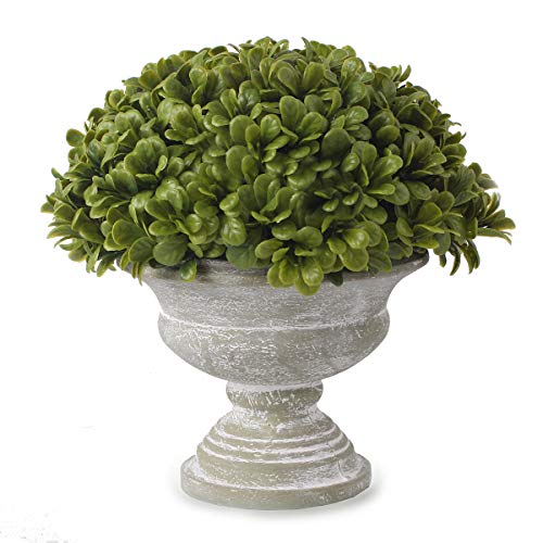 Blooming Paradise Artificial Plant Topiary Ball Boxwood Ball with Grecian Urn Planter for Front Patio,Garden, Home and Wedding Decor (Artificial Plant)