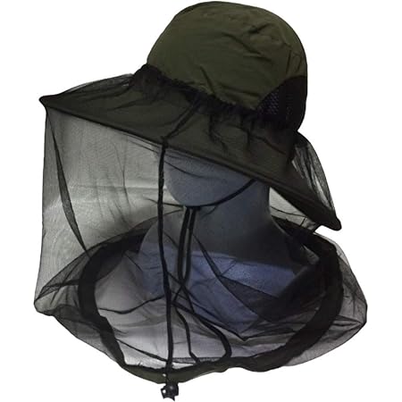 Amazon Co Jp Ebissy 虫除けネット付き帽子 虫よけ 日よけ ガーデニングハット 紫外線対策 防虫 帽子 園芸 農作業 アウトドア アーミーグリーン スポーツ アウトドア