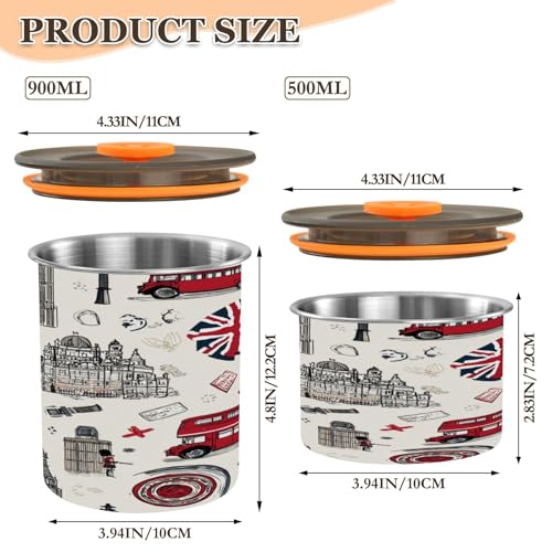 Contenedor de café de acero inoxidable 500ml con tapa miniatura 2