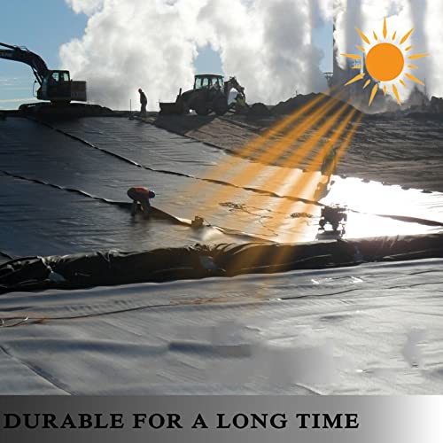 Membrane imperméable durable bâche de bassin PEHD noire 3 x 8 m - 4