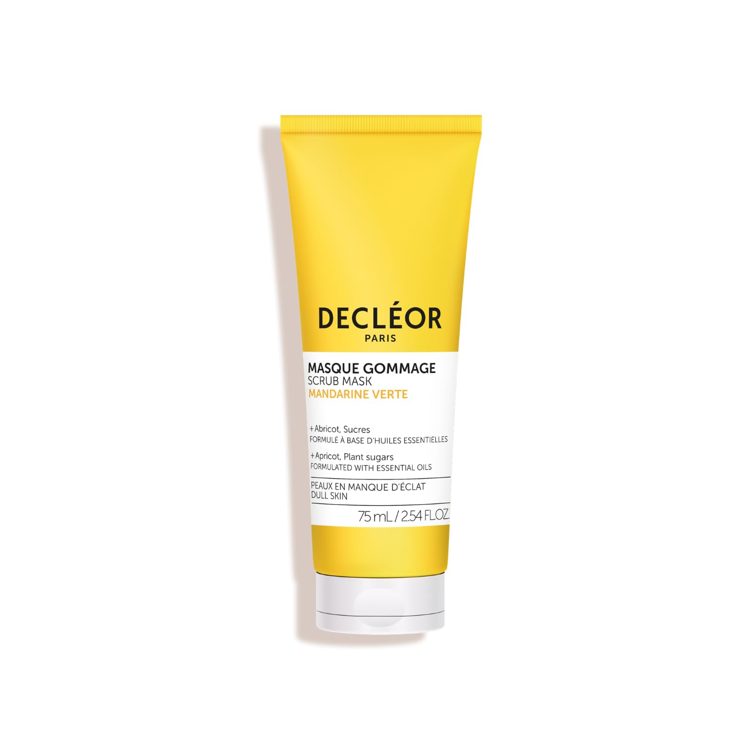 Decléor Masque Gommage Mandarine Verte pour l’Éclat, Masque Exfoliant Visage 2-en-1 avec Noyaux d’Abricot pour Lisser le Grain de Peau et Raviver l’Éclat