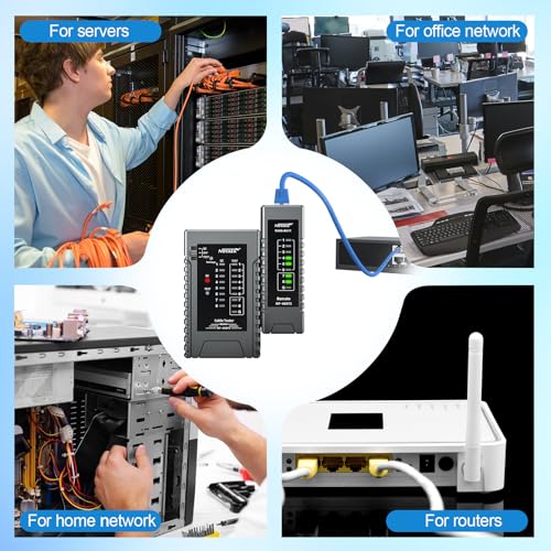 Image of NOYAFA NF-468YS Network Cable Tester, Ethernet Cable Tester for RJ11, RJ12, RJ45, CAT5,CAT6, CAT7, Continuity Tester,PoE Testing, UTP /STP Cable Checker, 60VAnti-Burn LAN Network Tool