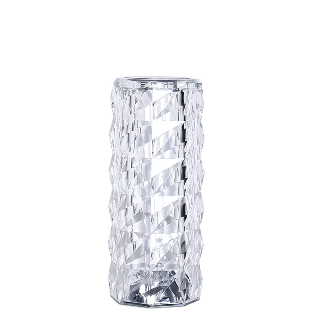 Kyduu Lámpara de mesa LED de cristal, Lámpara de mesa LED de diamante, Lámpara de noche acrílica, Luz de Nocturna Led, [16 colores y 4 modos] Con control remoto Luz nocturna que cambia de color RGB