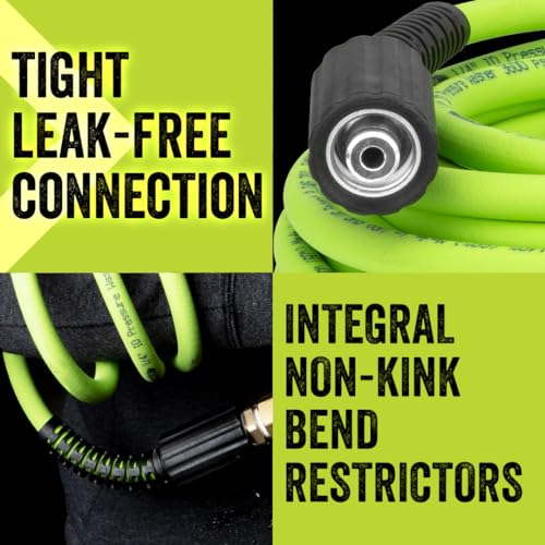 Flexzilla Pressure Washer Hose with M22 Fittings, 1/4 in. x 50 ft