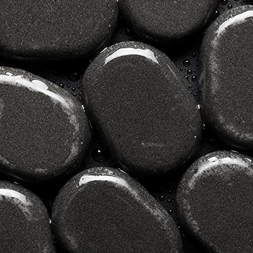 Sivan Health and Fitness 8-Piece Large Black Basalt Hot Stone Set — Great for Spas, Massage Therapy, Relaxation, and More