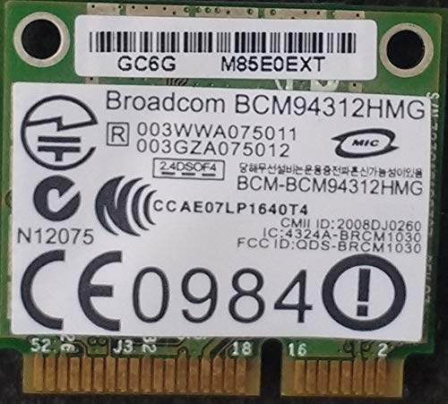 BroadCom BCM94312HMG DW1397 Carte Wi-Fi PCI-Express PCIe sans fil pour Dell KW770 FR016 Cover