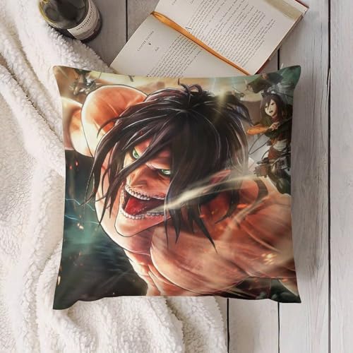 長持ち 進撃の巨人 ラウンドクッションカバー キュート リビング 生活雑貨 12 "x12 "