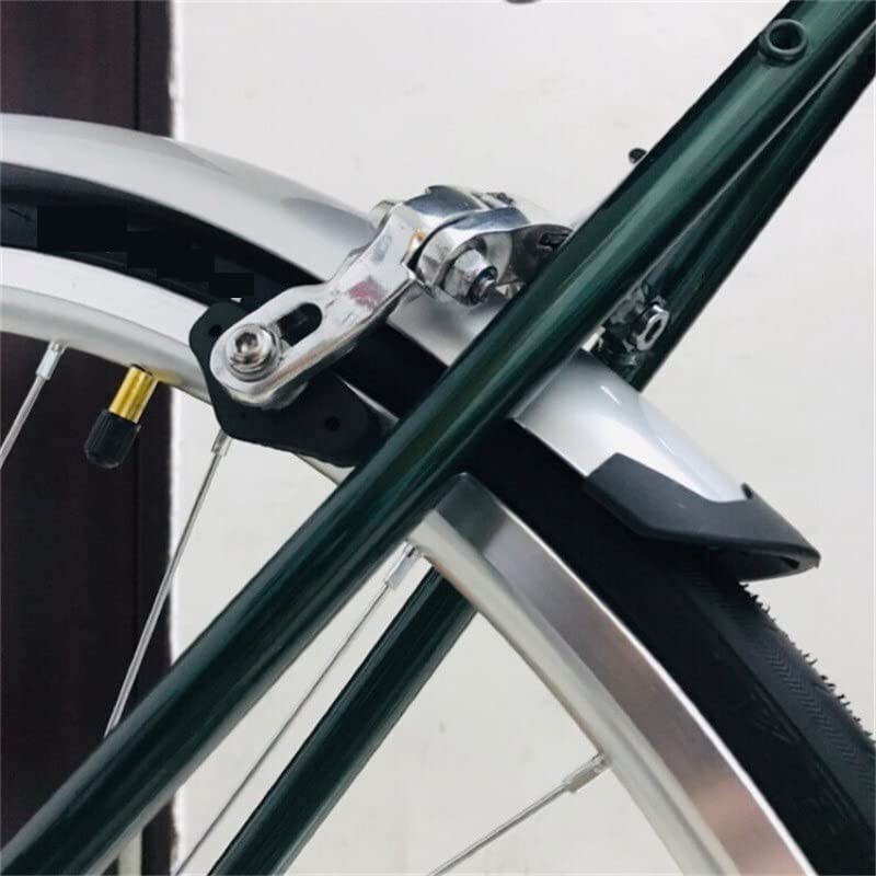 Błotniki, Błotnik rowerowy 700C Rower szosowy Przedni tylny błotnik Rower retro Ostre koło Błotnik rowerowy Praktyczne części rowerowe Srebrny Czarny (Color : Silver 1pair)