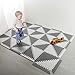 Produktbild HSLJ1 Große Babyspielmatte Grau mit weißem Schaum Boden Fliesen Weiche Non Toxic 40 Stück Puzzle Interlocking Puzzle Pieces Förderung Visuelle Sinnesentwicklung Home Isomatte Einzigartige Dreieck-Entw