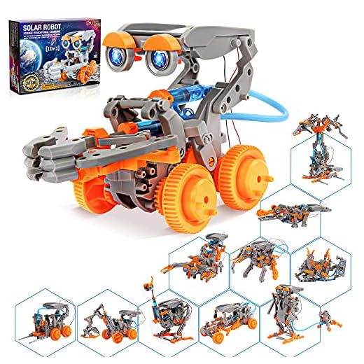 Hot Bee 11-in-1 Solar Robot Toys, STEM Projects for Kids Ages 8-12, Learning Education Science Toys for 8 9 10 11 12 13 Year Old Boys, Christmas Birthday Gifts for Kids 8-12