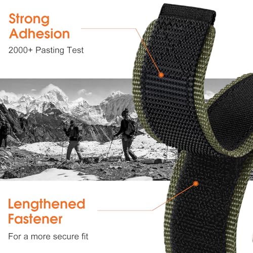 Bandletic Nylon Strap Compatible with Apple Watch Band for Apple Watch Ultra 2/ Ultra (49mm), Series 9/8/7 (45mm) - Image 3